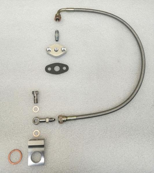 Ölzulaufleitung mit Adapter für Kettenspanner Garrett / Pulsar GT40 GT42 GTX40 GTX42 Turbobandit